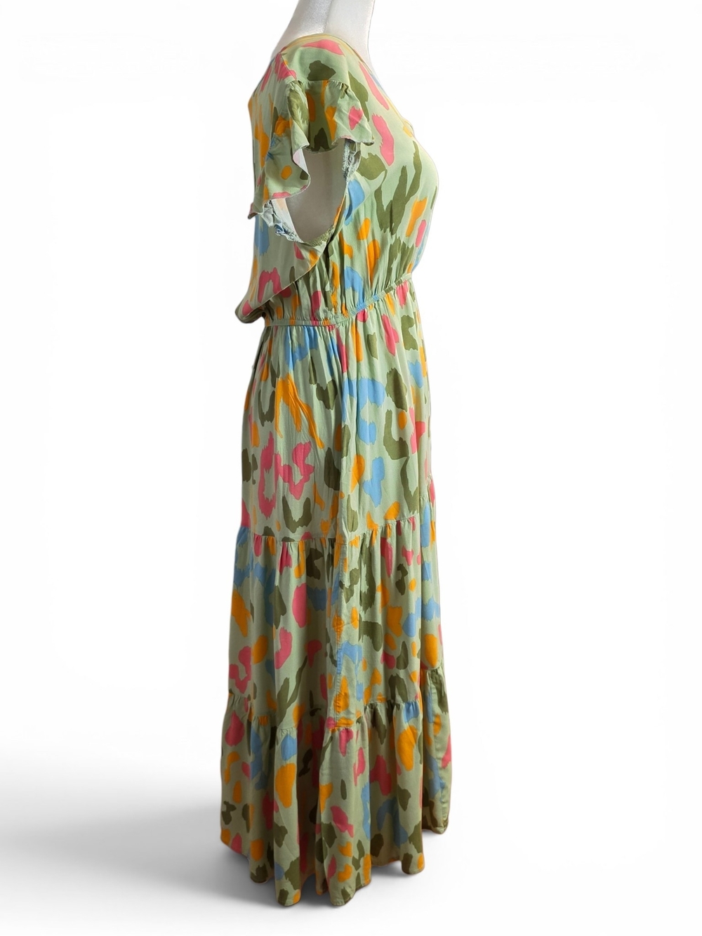 Rusty Dusty Women’s V‑Neck Tiered Maxi Dress in Multi Color - Picture 2 of 7